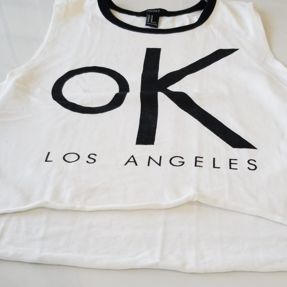 🌶 'OK' Sleeveless Crop Top - Picture 2 of 3